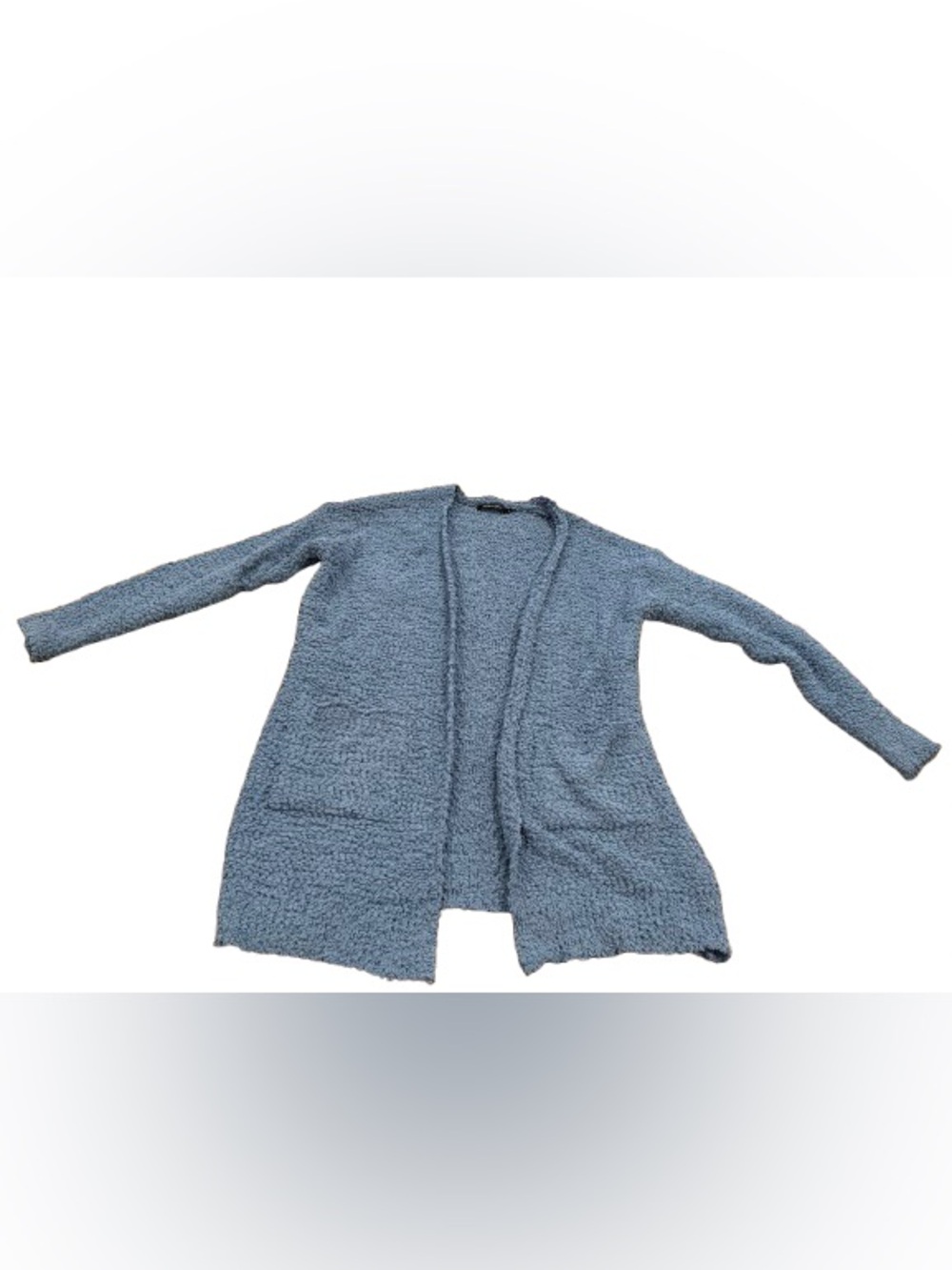 Merokeety Women’s Blue Cozy Open-Front Longline Cardigan Size Extra Large